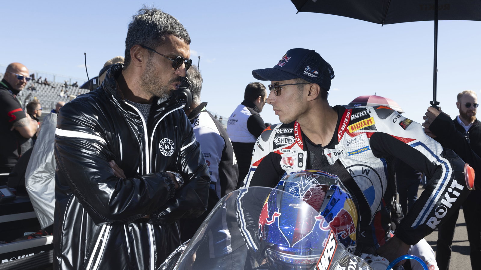 Kenan Sofuoglu, Toprak Razgatlioglu, 2024 Aragon WorldSBK. Credit: Gold and Goose.