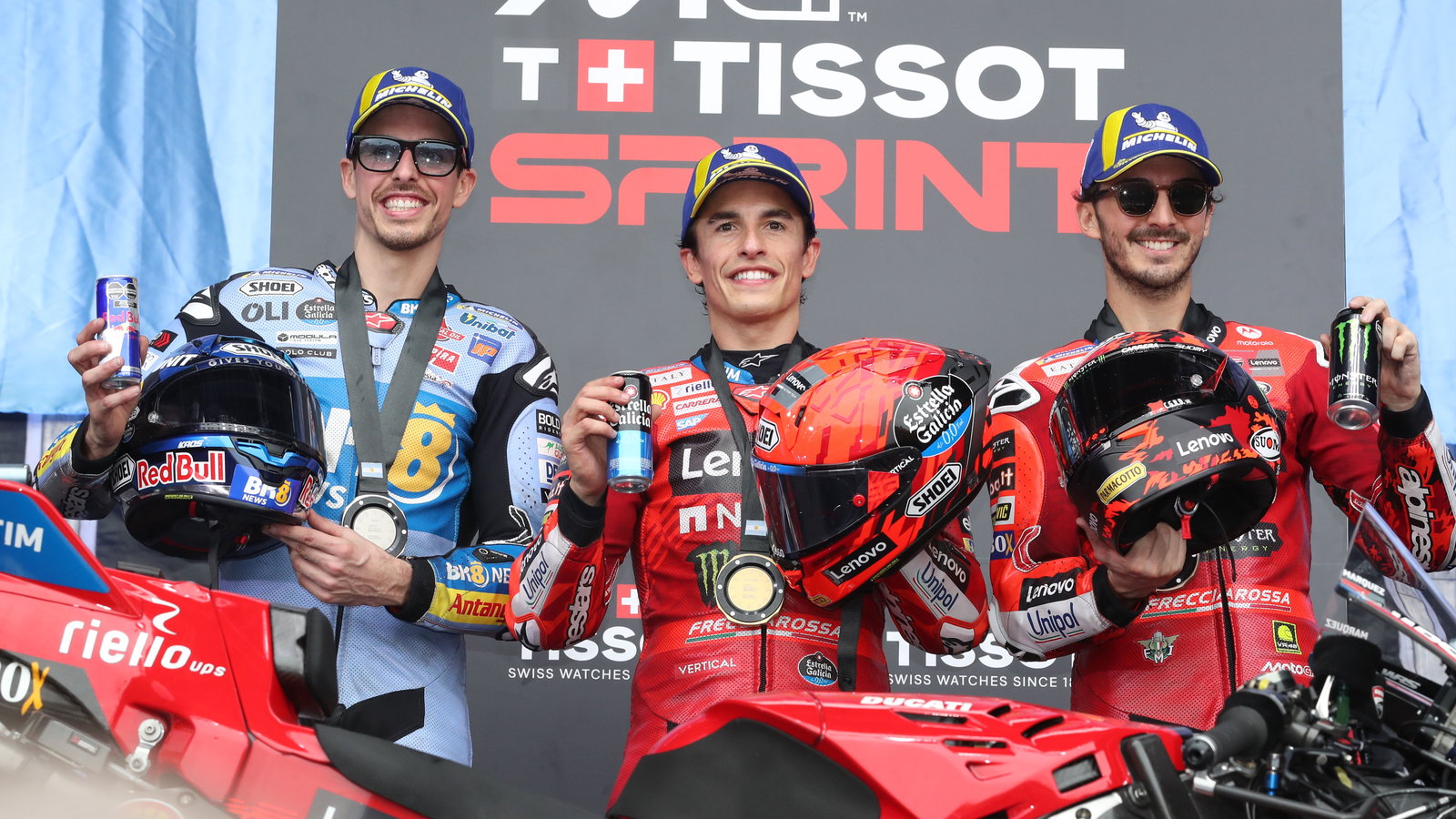 Alex Marquez, Marc Marquez, Pecco Bagnaia