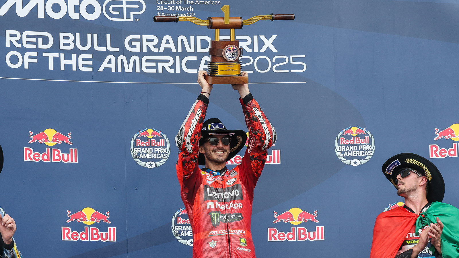 Francesco Bagnaia, Ducati Lenovo, winner of The Americas Grand Prix