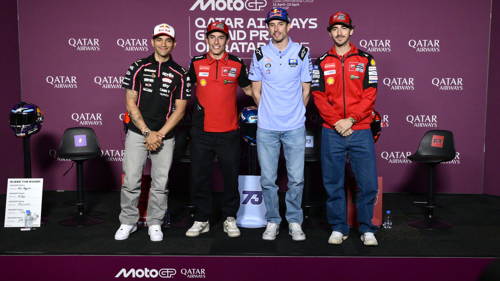 Martin, M Marquez, A Marquez, Bagnaia