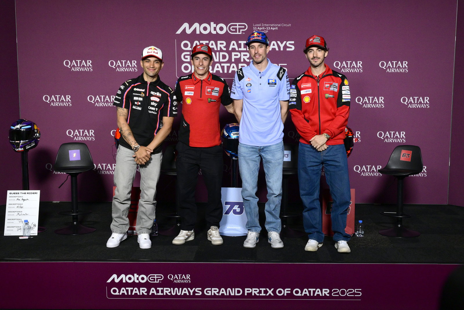 Martin, M Marquez, A Marquez, Bagnaia