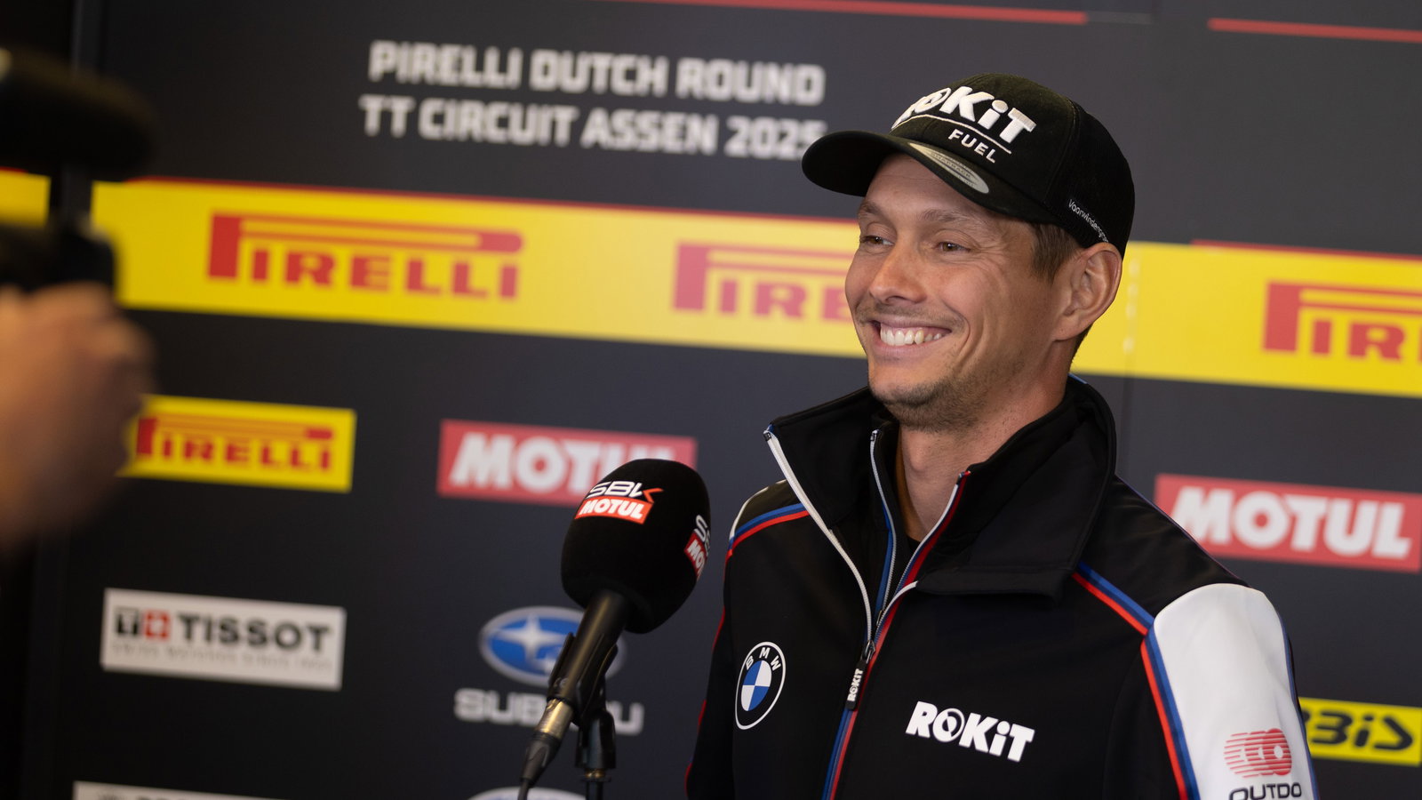 Michael van der Mark, 2025 Dutch WorldSBK, media. Credit: Gold and Goose.