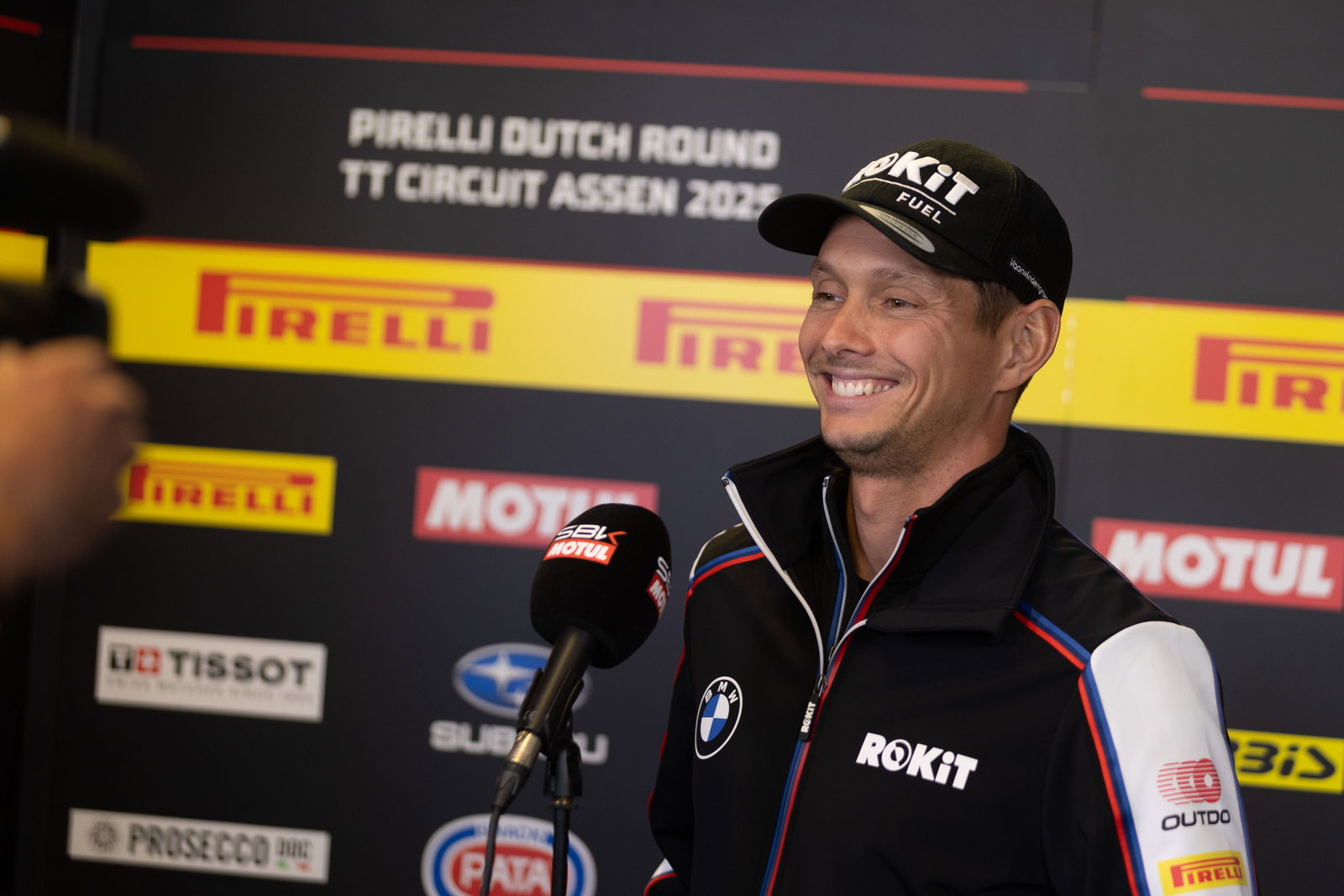 Michael van der Mark, 2025 Dutch WorldSBK, media. Credit: Gold and Goose.