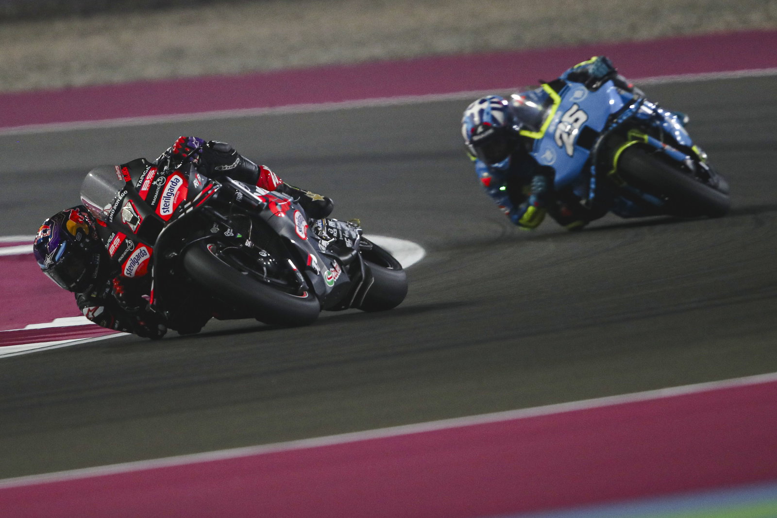 Jorge Martin, Raul Fernandez, 2025 MotoGP Qatar Grand Prix. Credit: Gold and Goose.