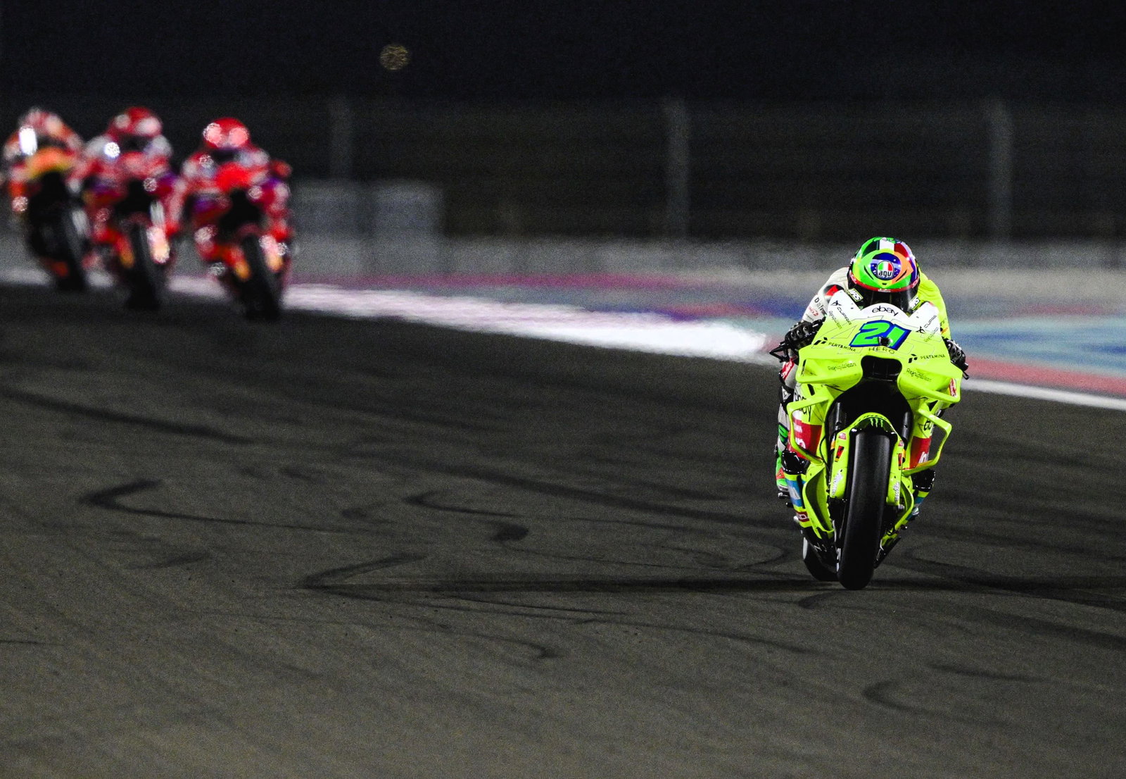 Franco Morbidelli leads, 2025 Qatar MotoGP