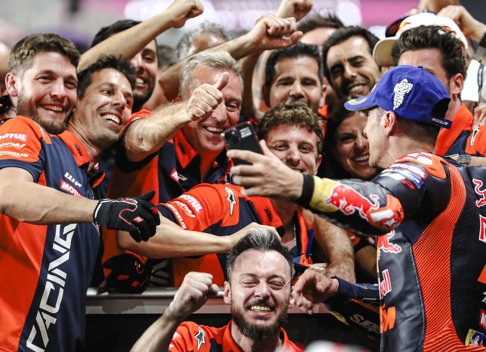 Maverick Vinales, Herve Poncharal, Tech 3 team, 2025 Qatar MotoGP