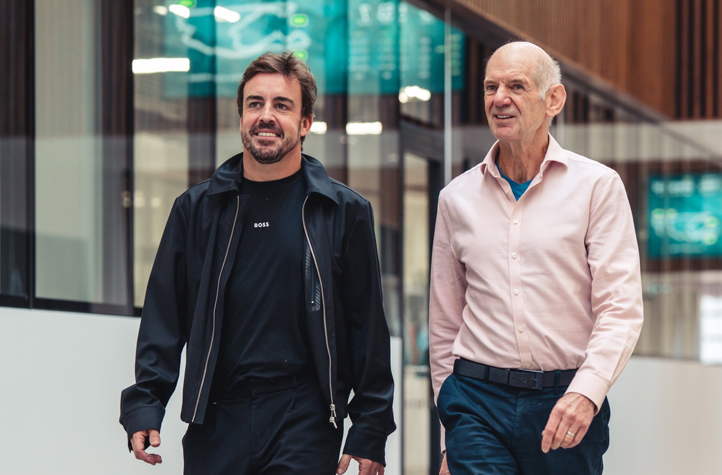 Adrian Newey and Fernando Alonso