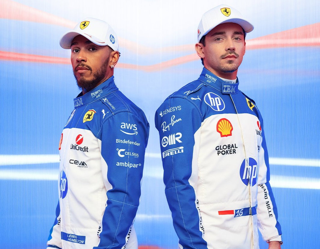 Lewis Hamilton and Charles Leclerc will wear white and blue overalls in Miami