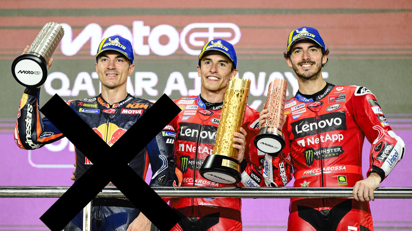 Vinales, Marc Marquez, Bagnaia, 2025 Qatar MotoGP