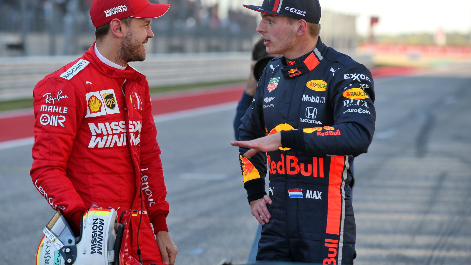Sebastian Vettel and Max Verstappen