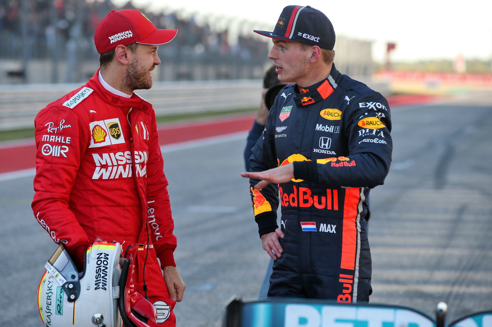 Sebastian Vettel and Max Verstappen