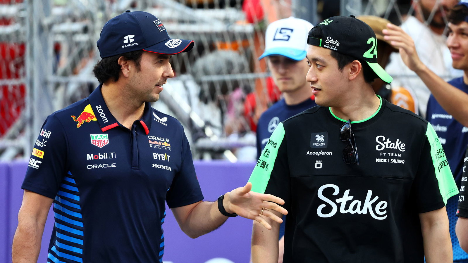 Sergio Perez and Zhou Guanyu 