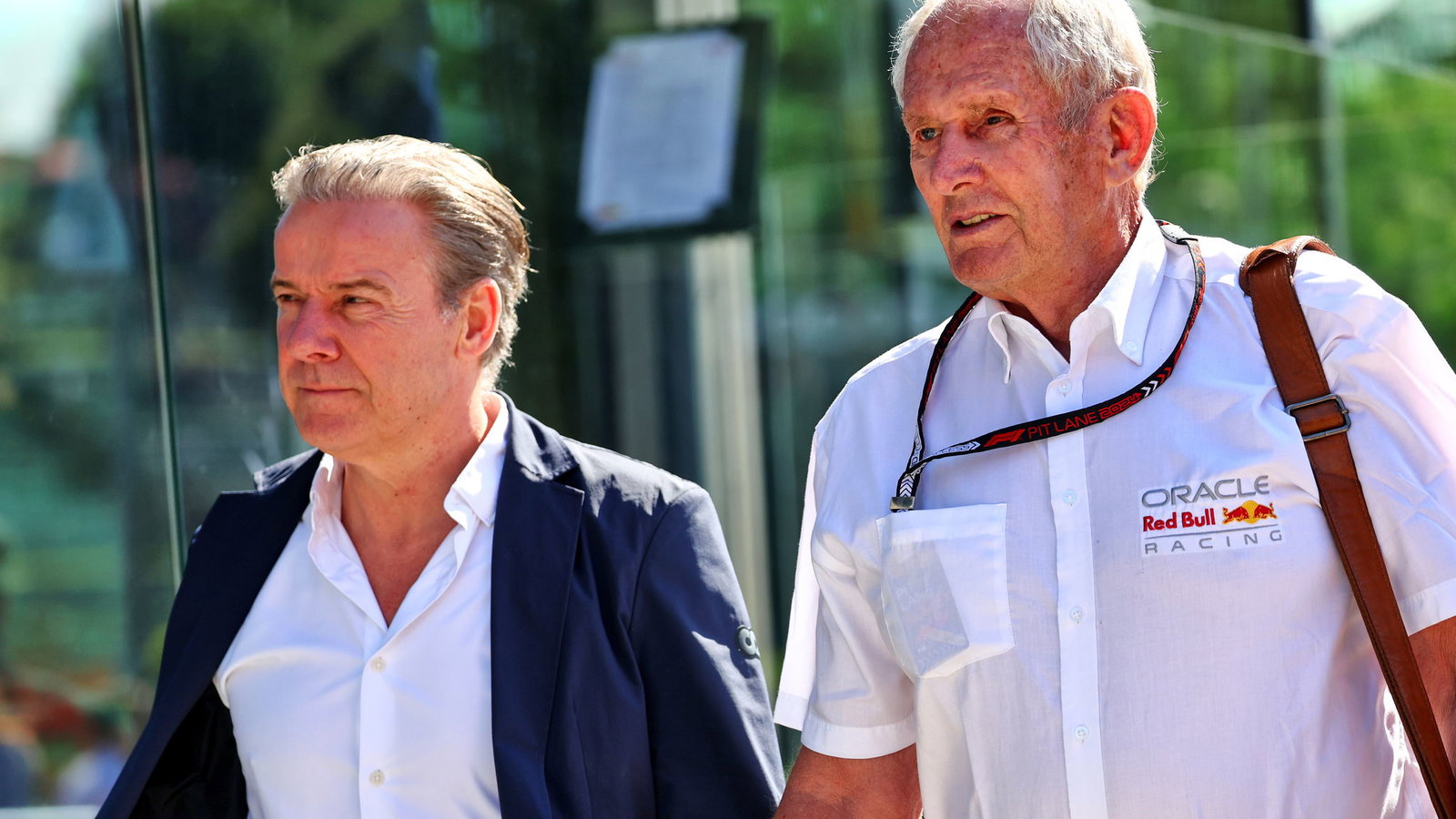 Max Verstappen's manager and Helmut Marko