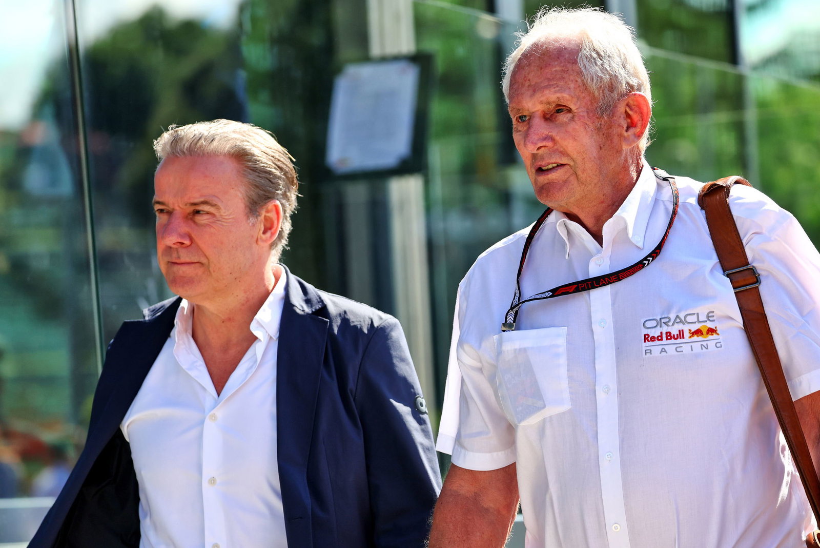 Max Verstappen's manager and Helmut Marko