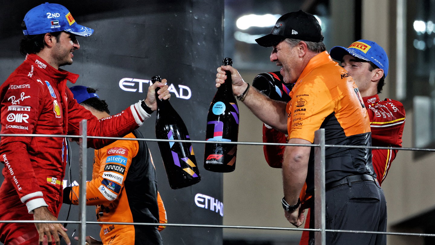 Carlos Sainz and Zak Brown