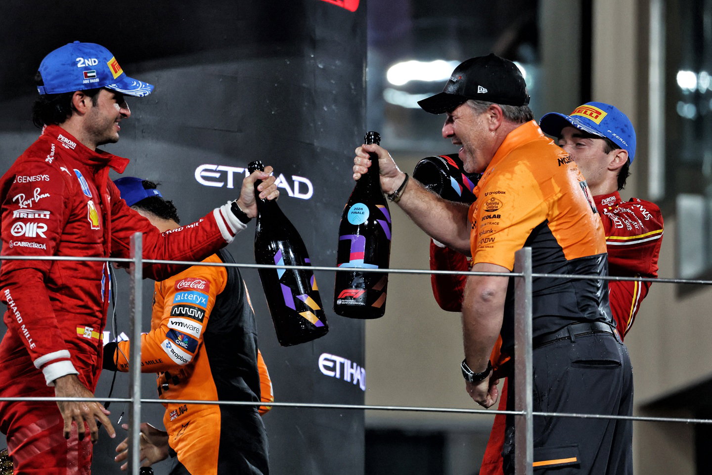 Carlos Sainz and Zak Brown