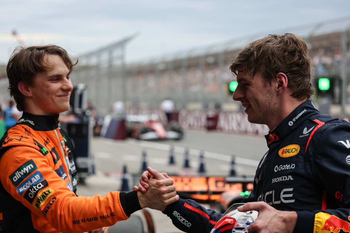 Oscar Piastri and Max Verstappen