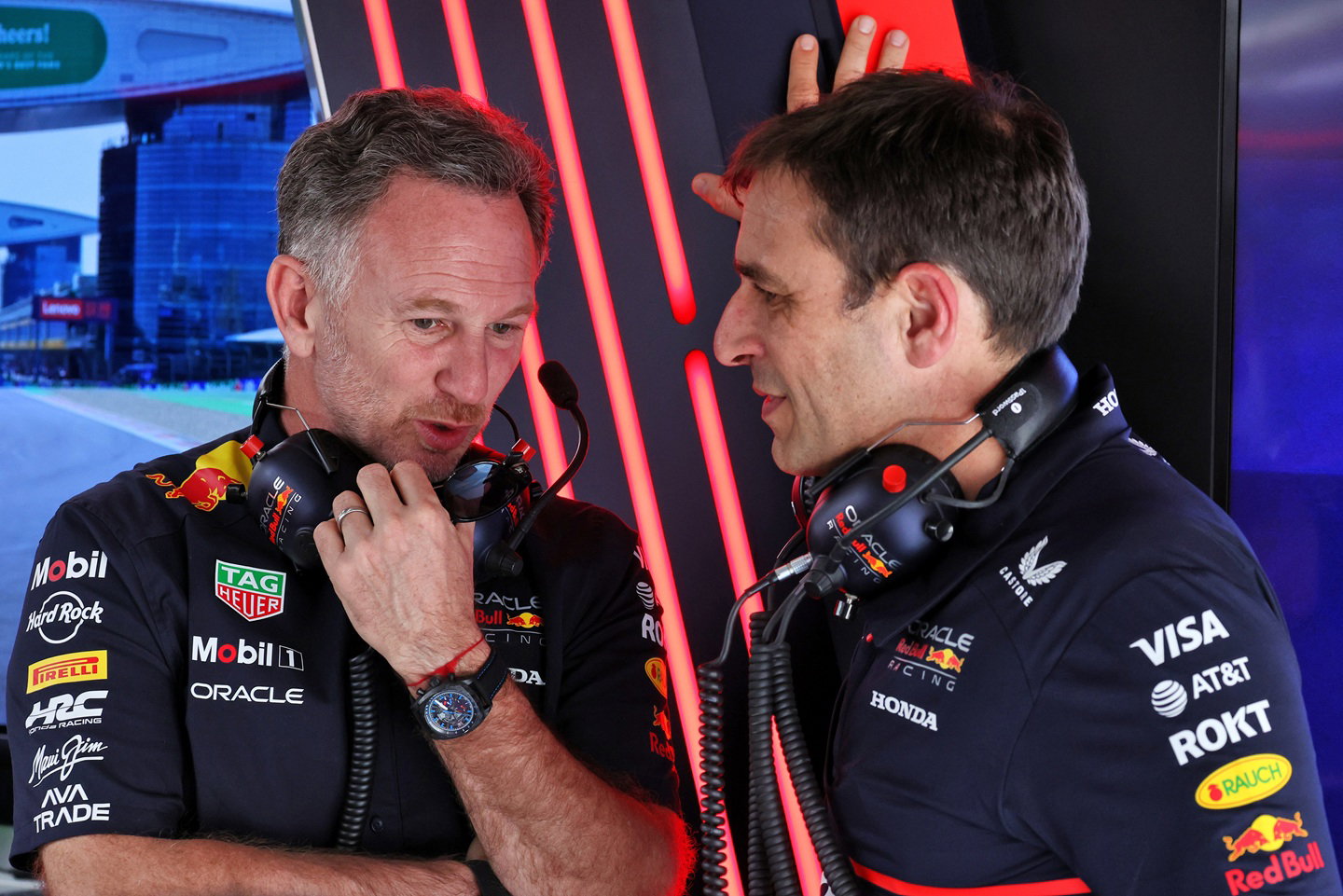 Christian Horner and Pierre Wache