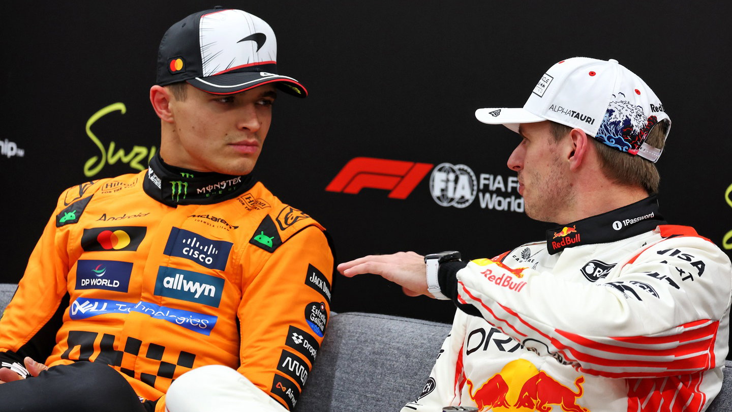 Max Verstappen and Lando Norris