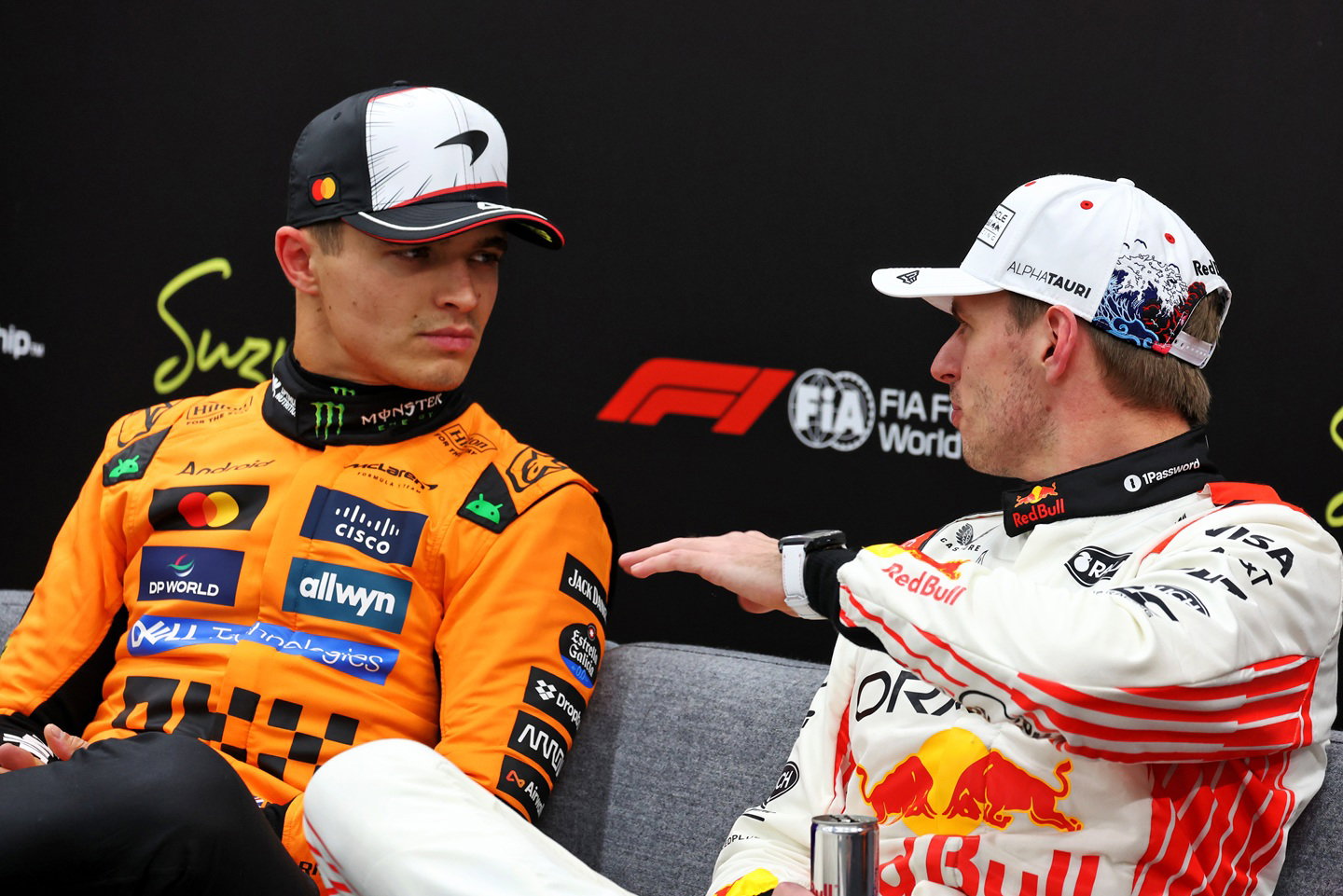 Max Verstappen and Lando Norris