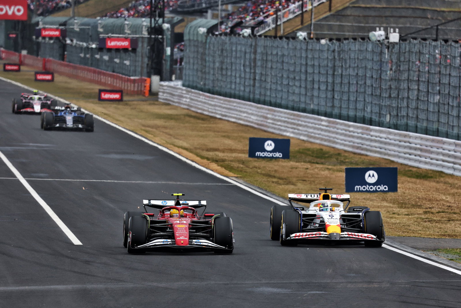 Hamilton's pass on Hadjar was the only change of position in the top-10