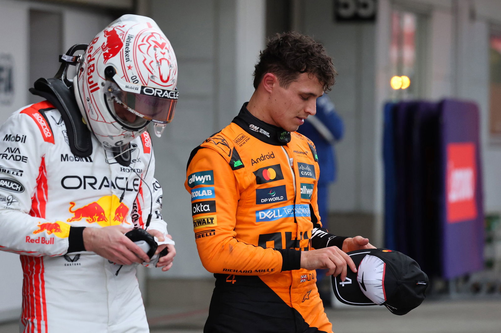 Max Verstappen and Lando Norris