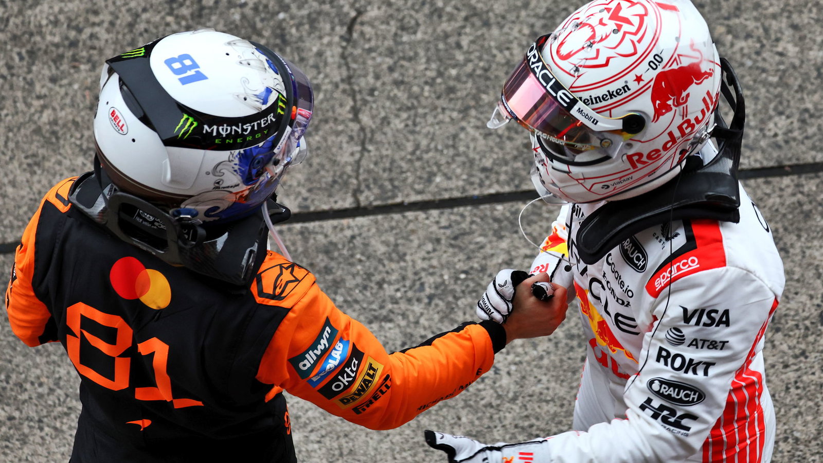 Oscar Piastri and Max Verstappen