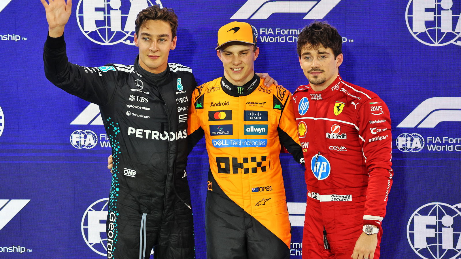 The top three qualifiers in Bahrain 