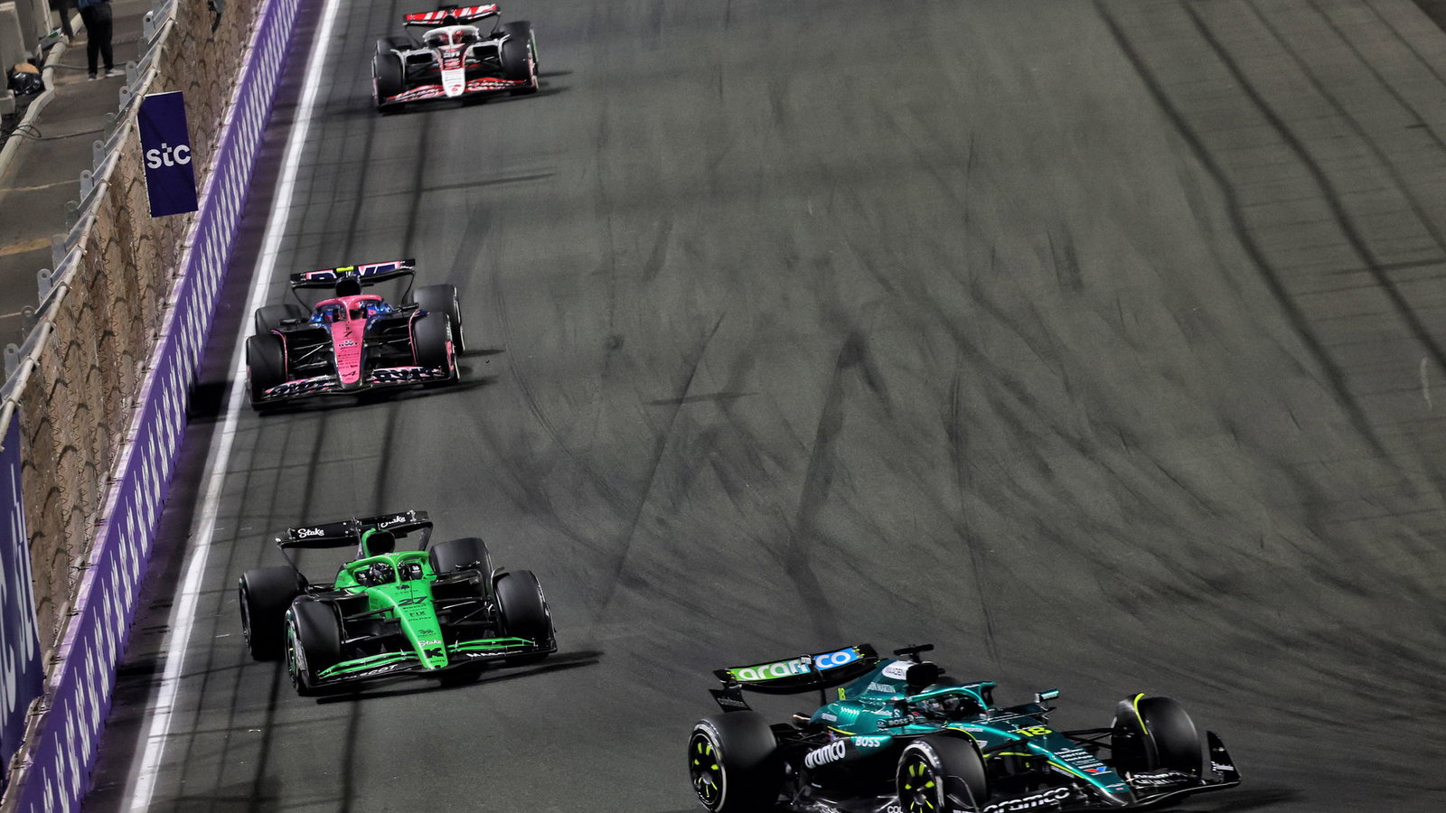 Midfield action in Jeddah 