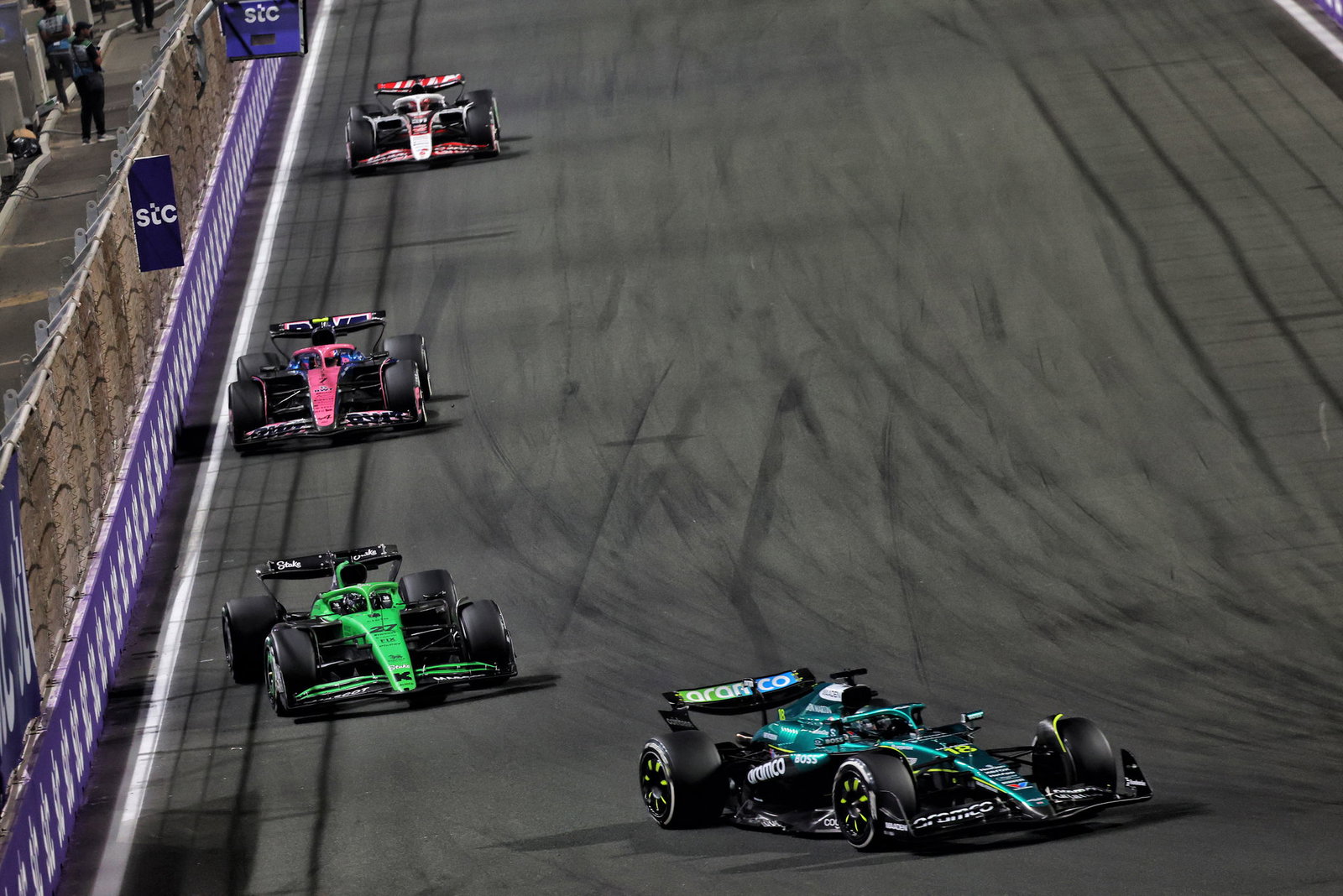 Midfield action in Jeddah 