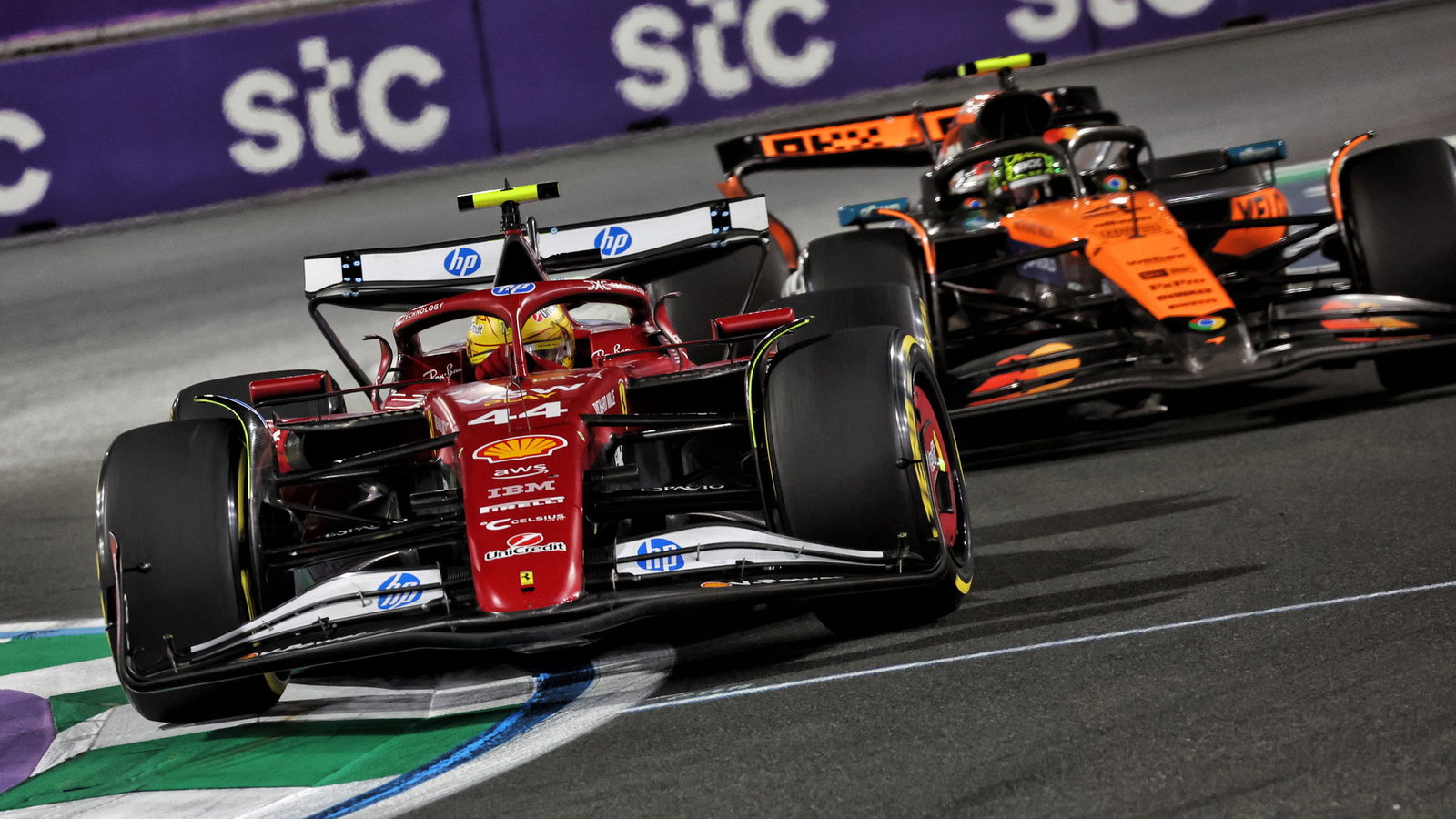 Lewis Hamilton and Lando Norris