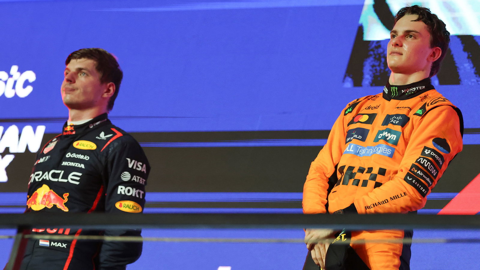 Max Verstappen had to settle with P2 behind Oscar Piastri