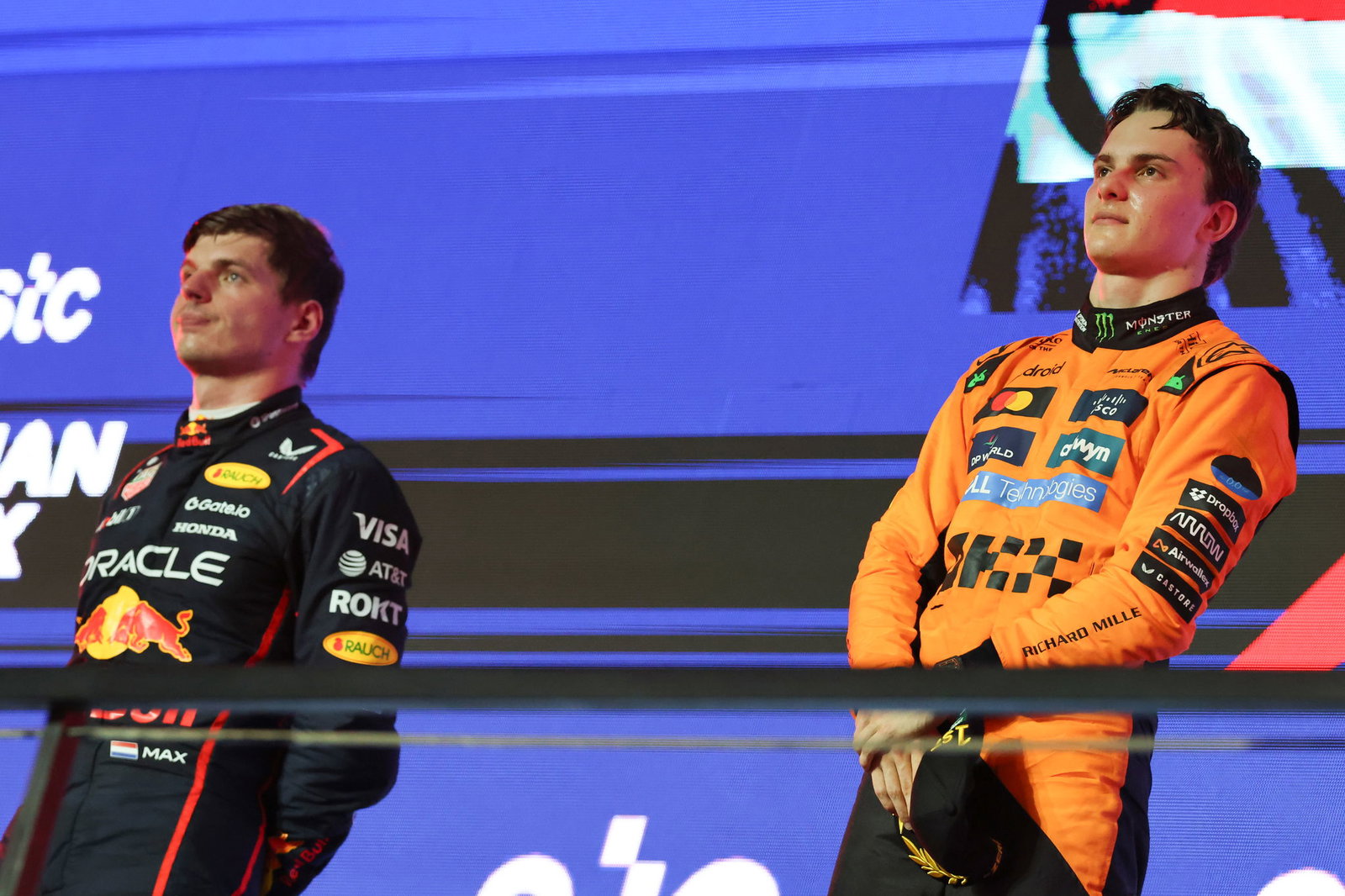 Max Verstappen had to settle with P2 behind Oscar Piastri