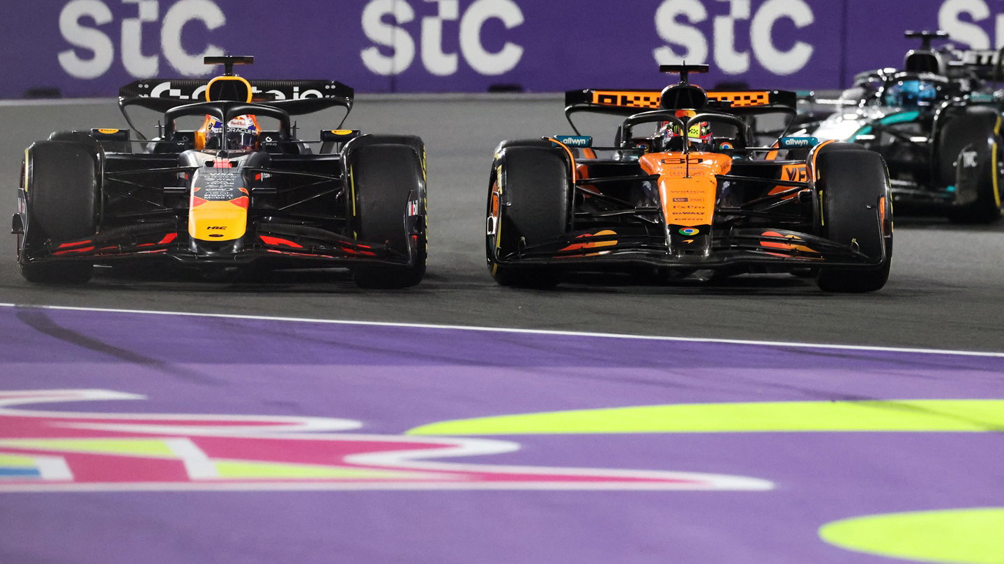 Oscar Piastri and Max Verstappen