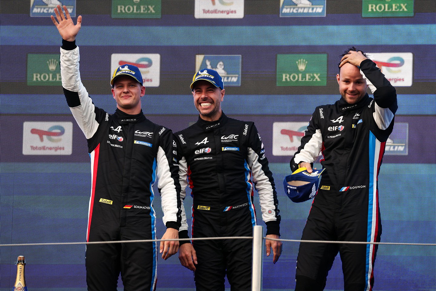 Mick Schumacher, Jules Gounon and Frederic Makowiecki