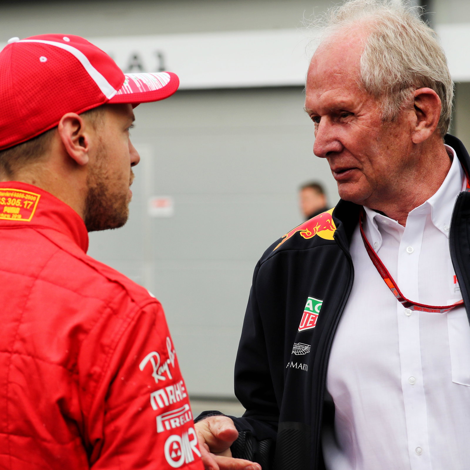 Sebastian Vettel and Helmut Marko 