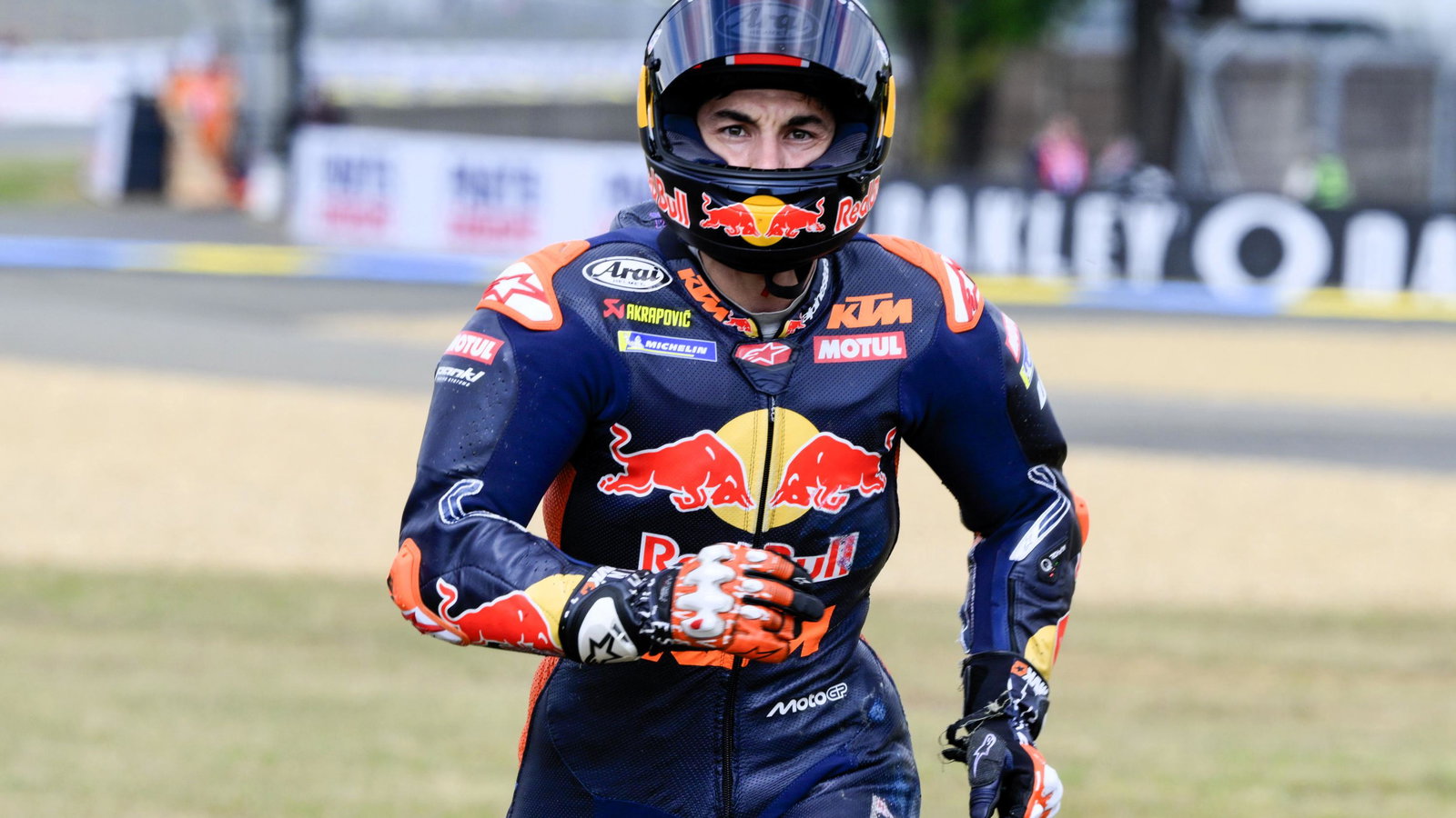 Maverick Vinales after crash, 2025 French MotoGP