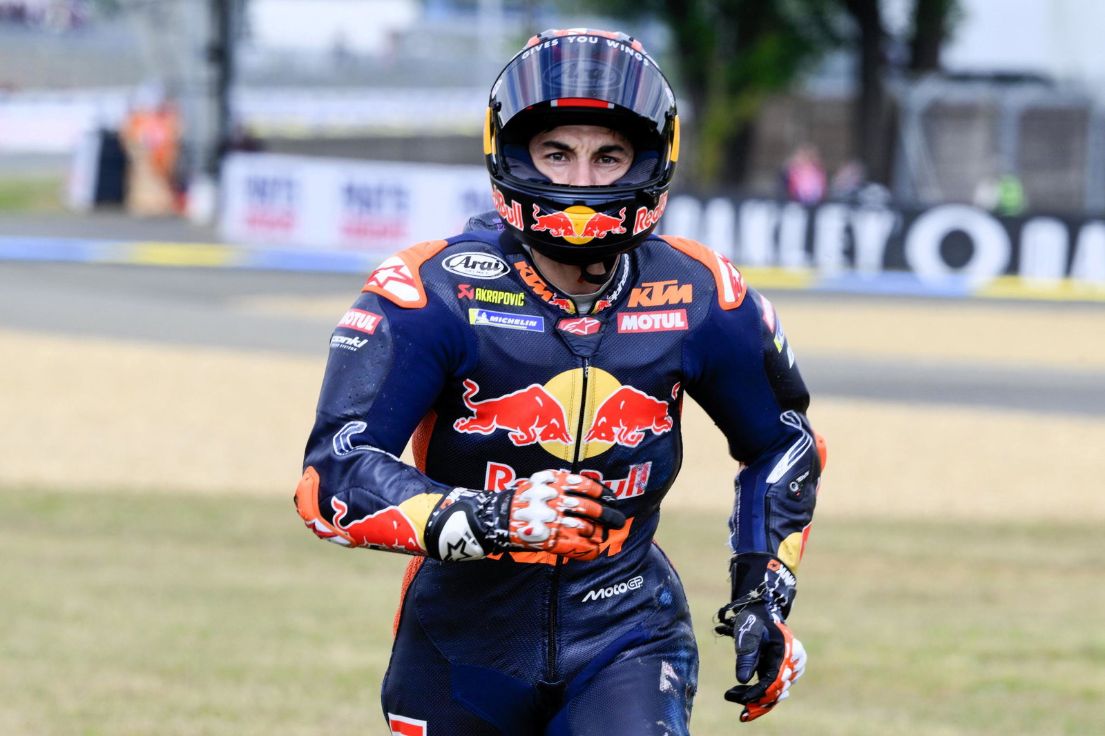 Maverick Vinales after crash, 2025 French MotoGP