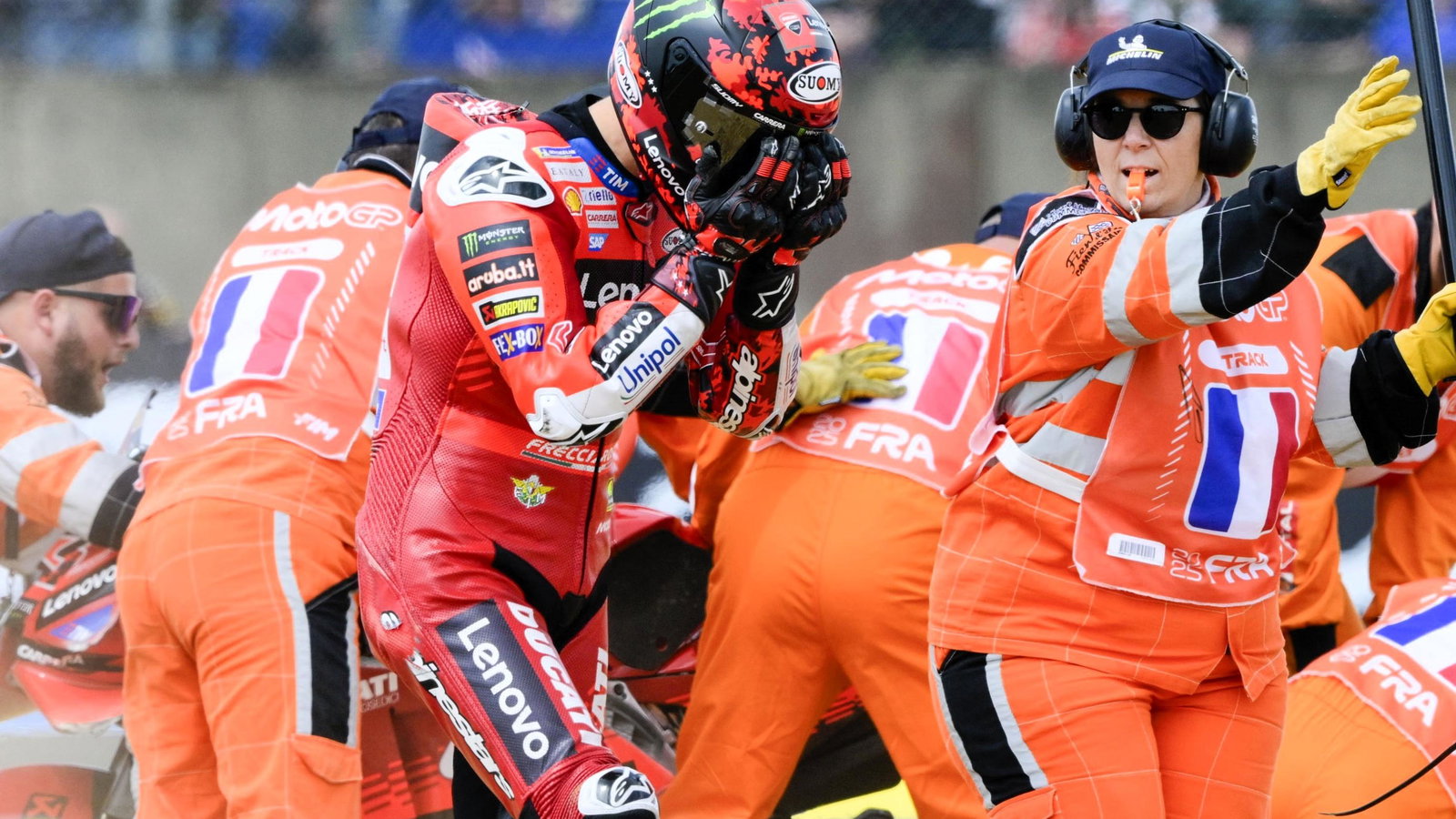 Francesco Bagnaia crash, 2025 French MotoGP Sprint