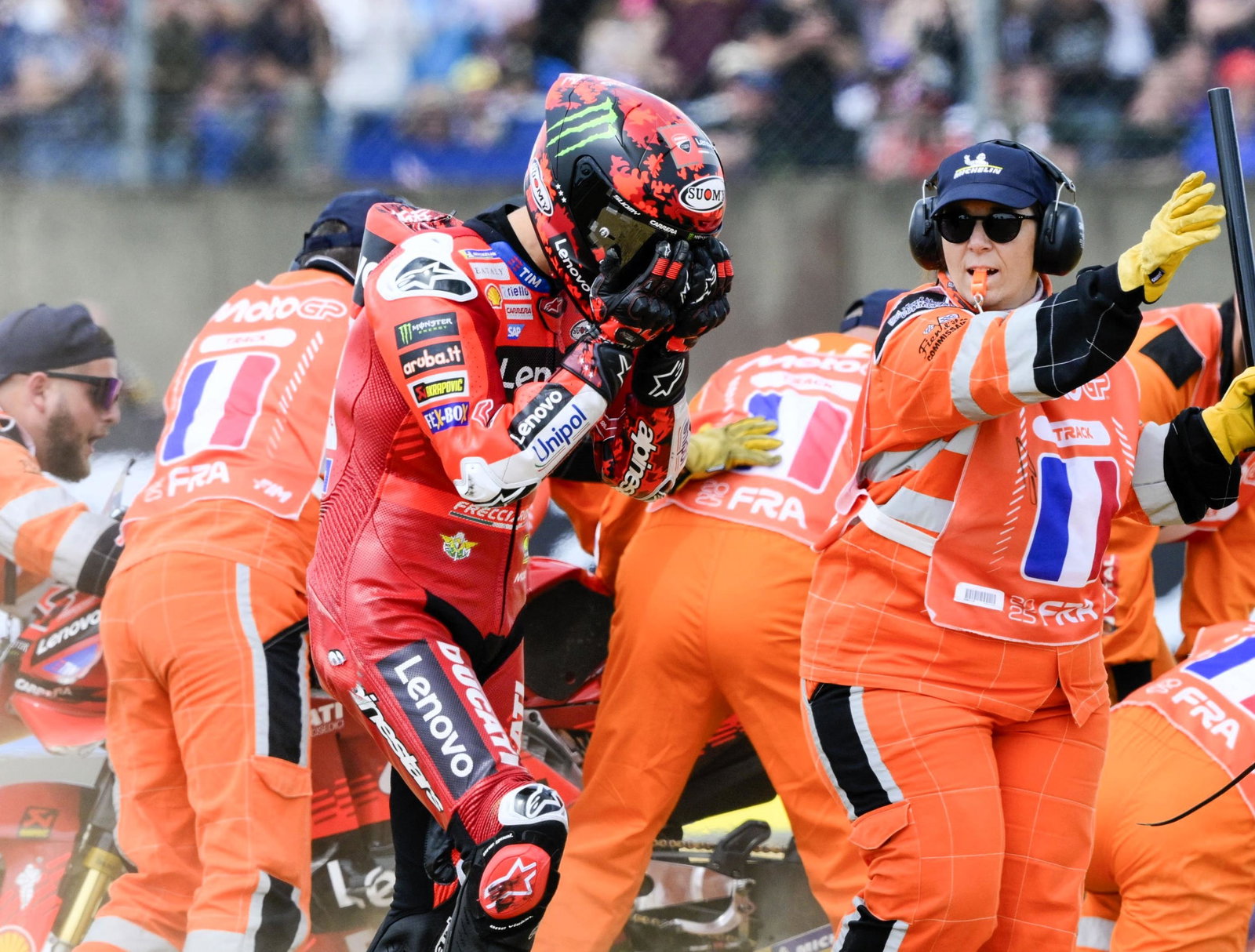 Francesco Bagnaia crash, 2025 French MotoGP Sprint