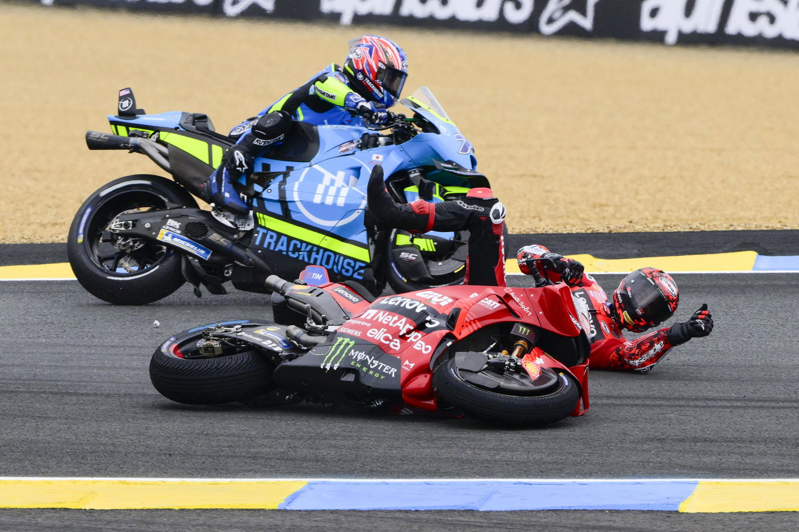 Bagnaia crash, 2025 French MotoGP