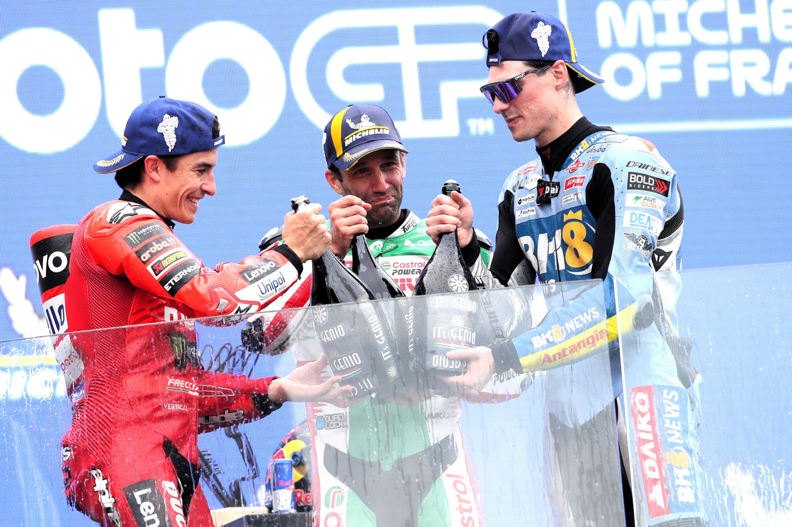 Zarco, Marquez, Aldeguer, 2025 French MotoGP