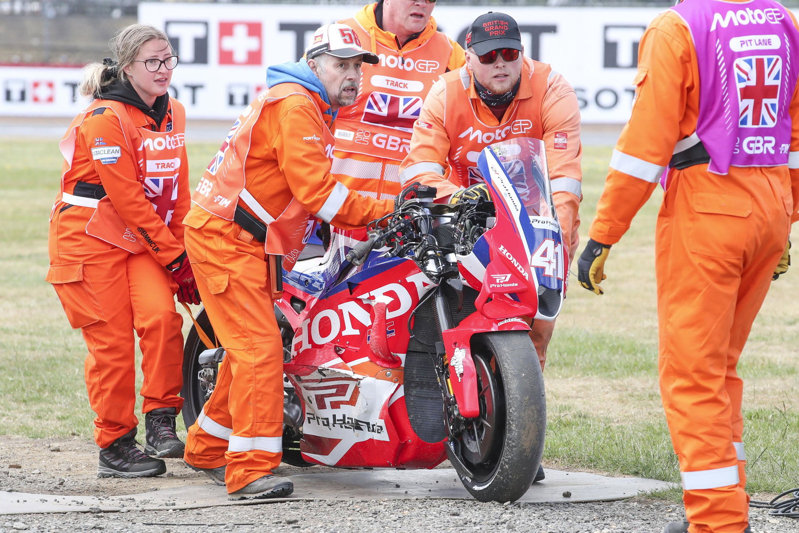Aleix Espargaro's crashed Honda, 2025 British MotoGP