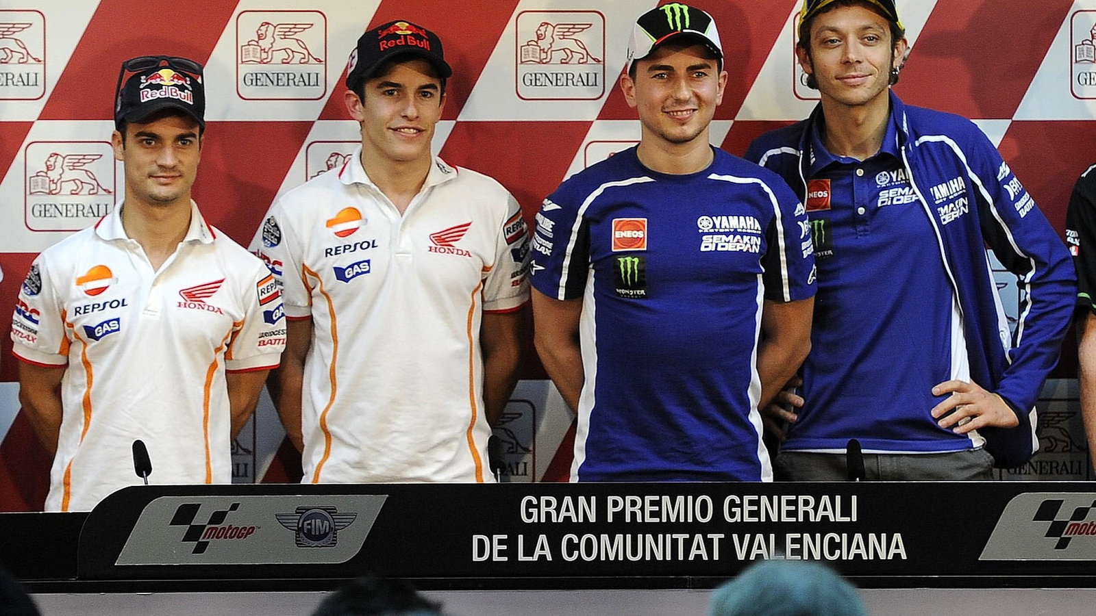 Pedrosa, Marquez, Lorenzo, Rossi, Valencia 2013