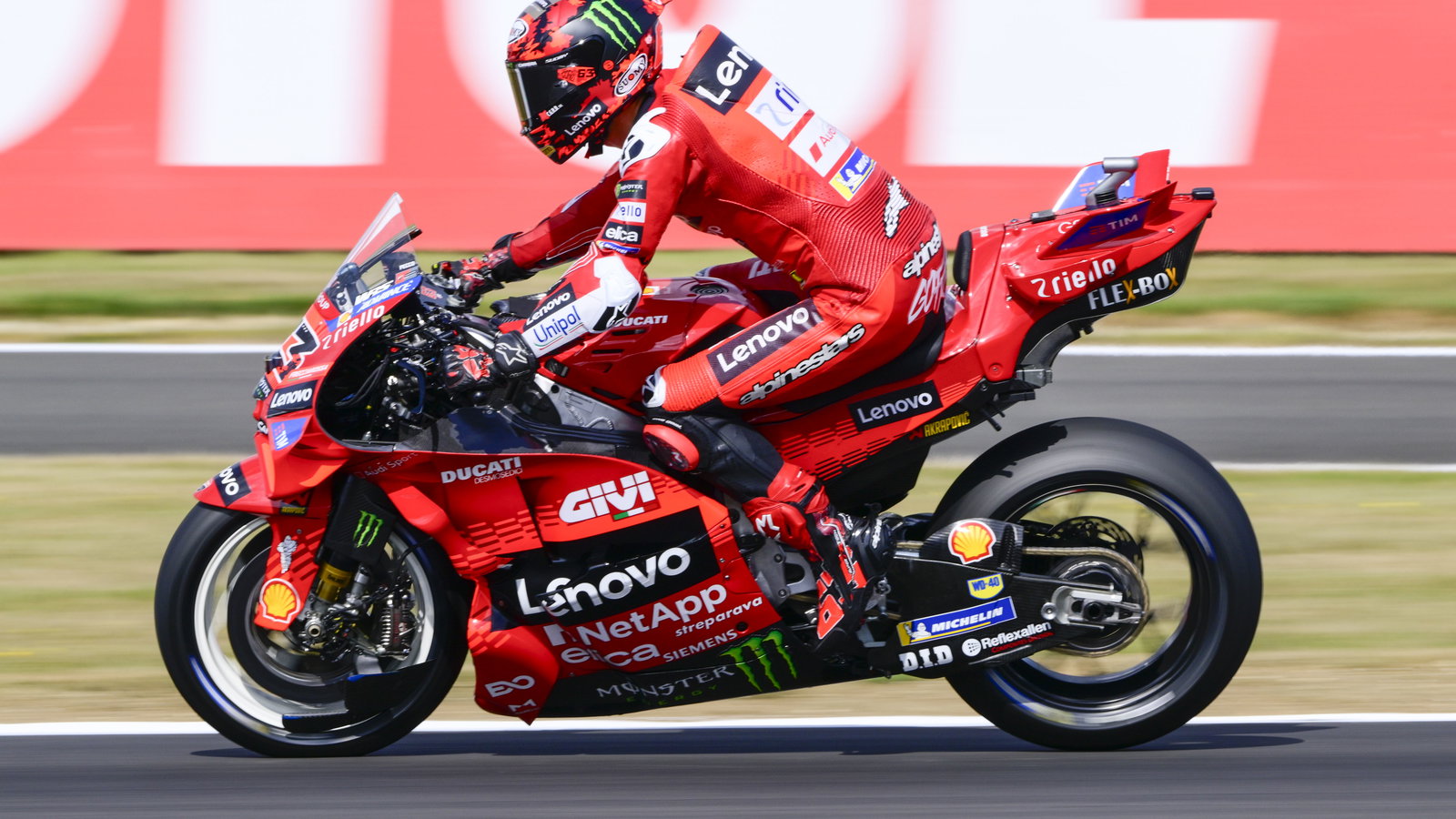 Francesco Bagnaia, 2025 MotoGP British Grand Prix. Credit: Gold and Goose