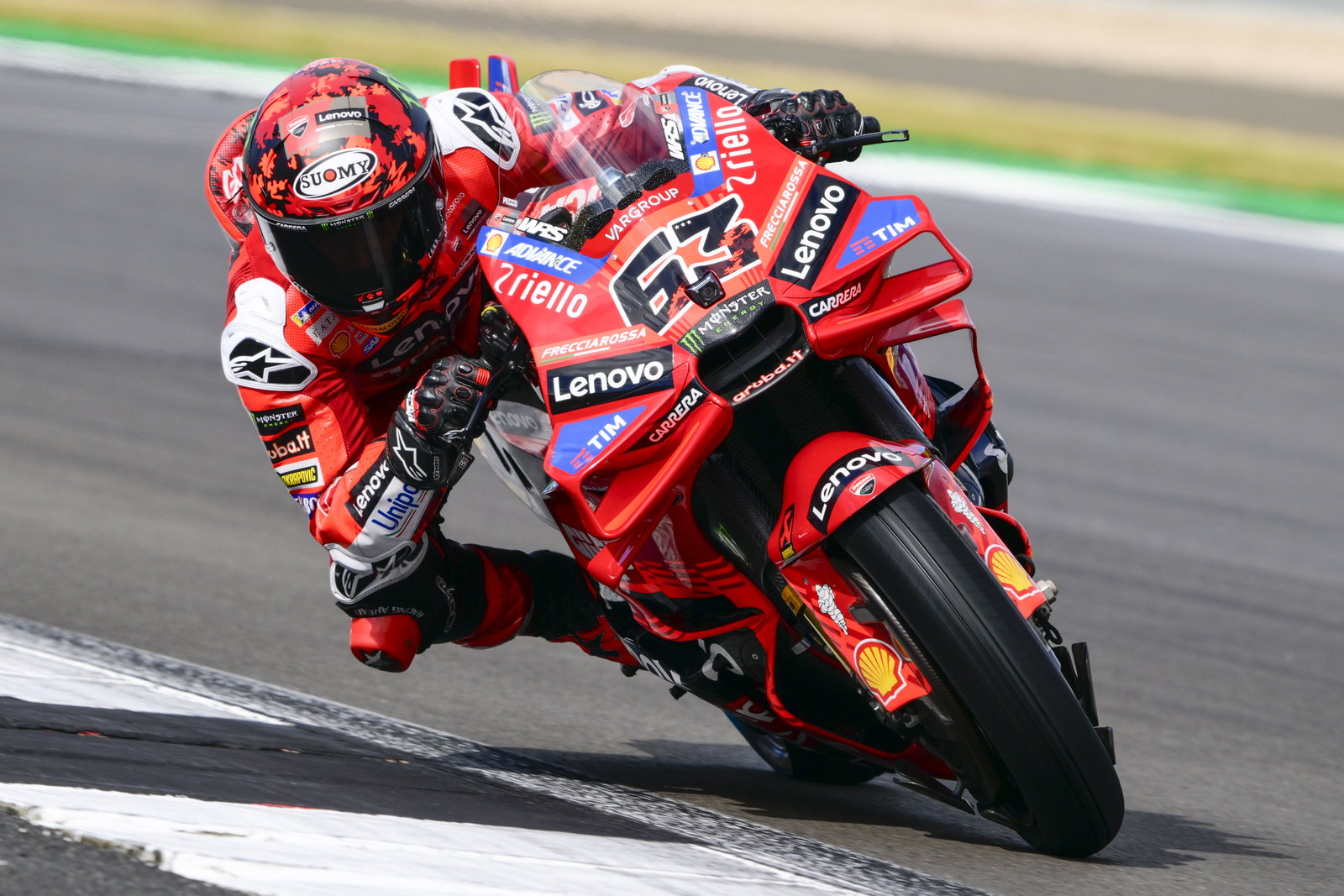 Francesco Bagnaia, 2025 MotoGP British Grand Prix. Credit: Gold and Goose.