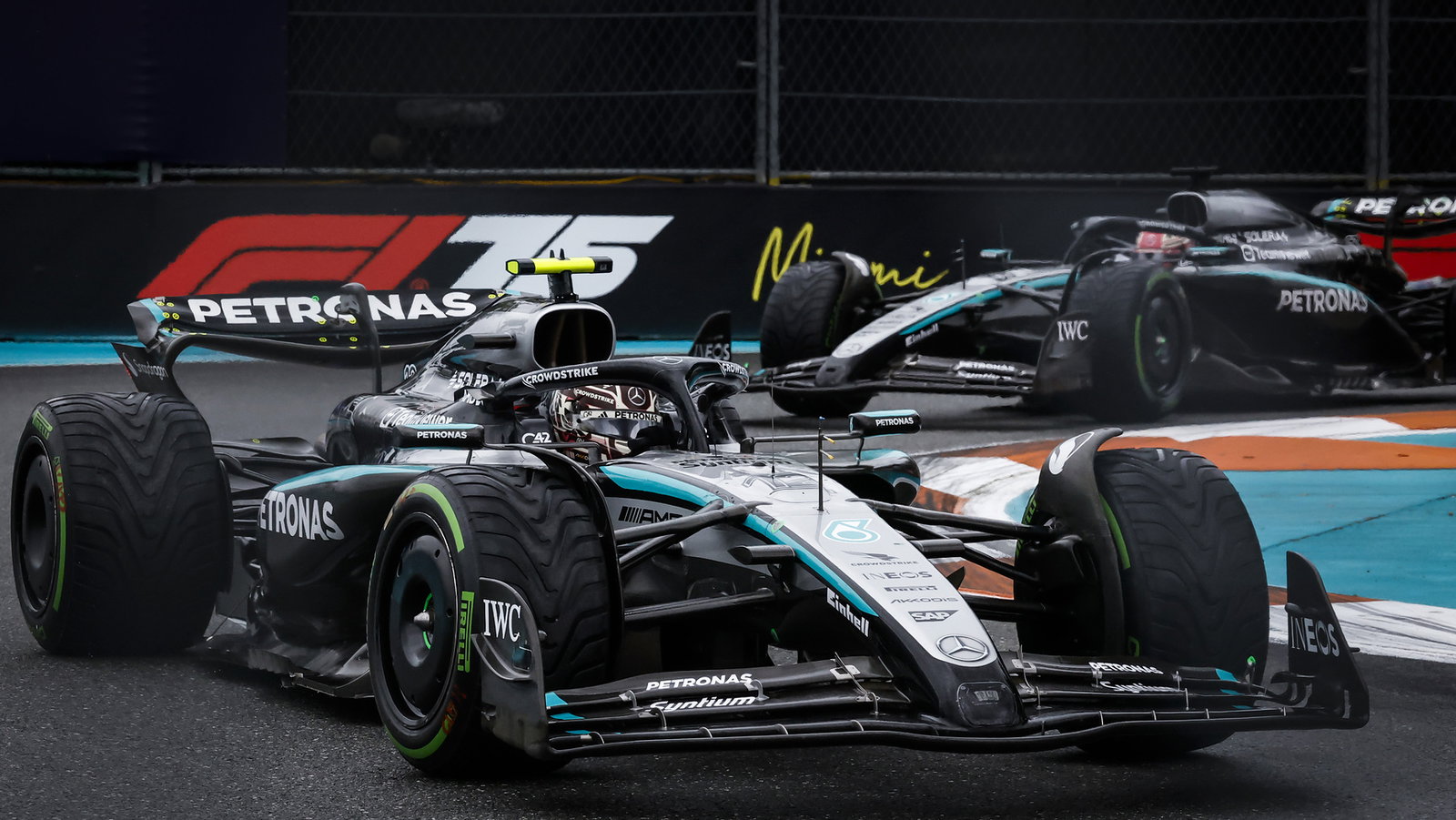 Kimi Antonelli and George Russell 