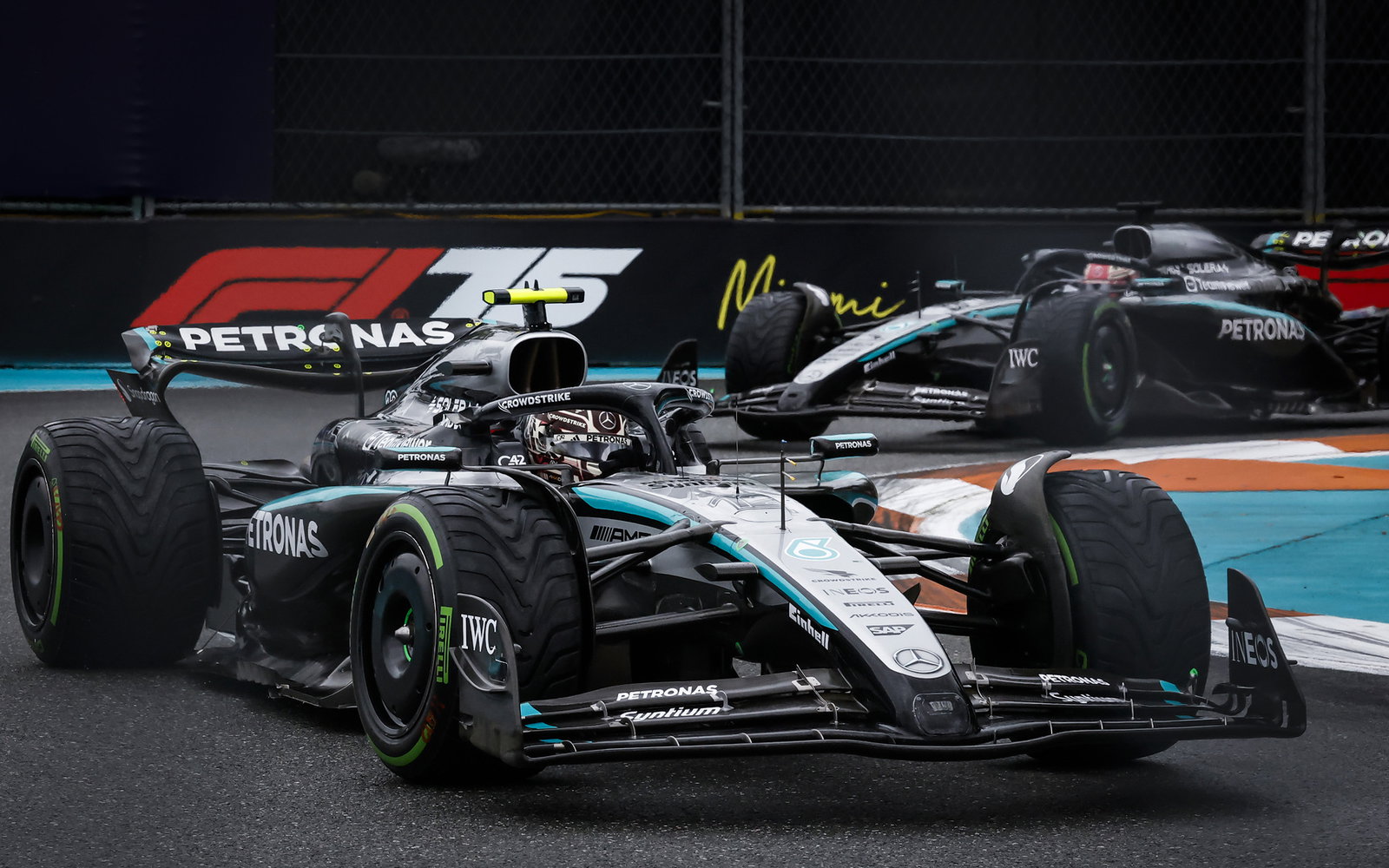 Kimi Antonelli and George Russell 