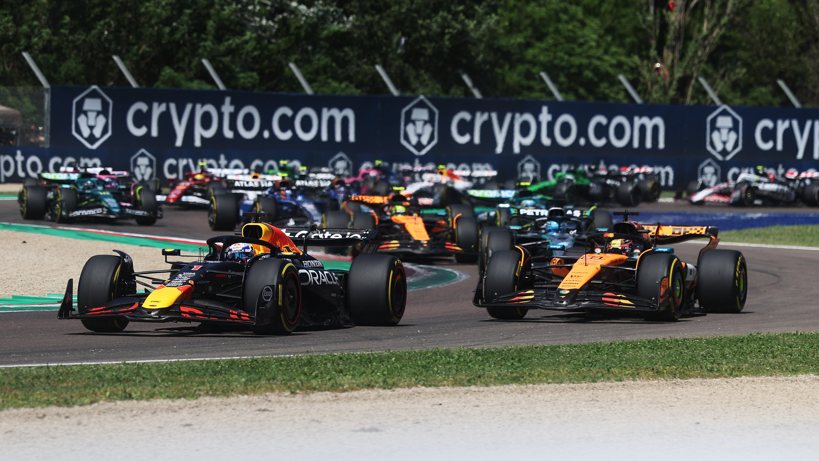 Verstappen took the lead at Turn 1