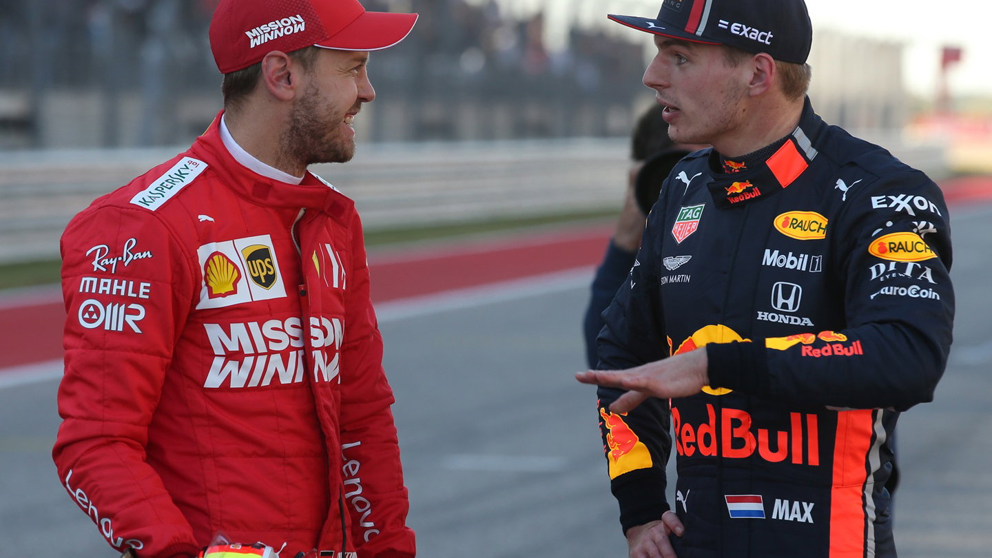 Sebastian Vettel and Max Verstappen